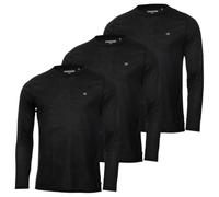 Calvin Klein Hombre Surtido Manga 3 Pack Camiseta - Negro/Negro/Negro - M