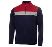 Calvin Klein Hombres River 1/4 suéter Golf Cremallera - Armada - M