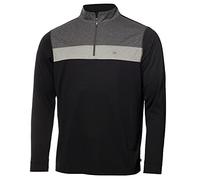 Calvin Klein Hombres River 1/4 suéter Golf Cremallera - Negro - S