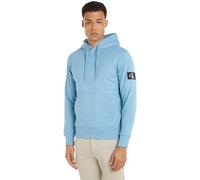 Calvin Klein Hoodie Badge con capucha para Hombre, Azul (Dusk Blue), XXS