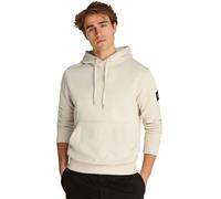Calvin Klein Hoodie Hombre Badge con Capucha, Beige (Oatmeal), S