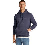 Calvin Klein Hoodie Hombre Minimal Monologo con Capucha, Gris (Ebony), L