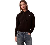 Calvin Klein Hoodie Mujer Monogram Terry con Logotipo, Negro (Black), M