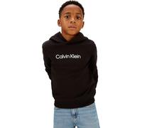 Calvin Klein Inst. Logo Reg. Terry Hoodie Iu0iu00679 Sudadera con Capucha, Black (CK Black), 12 Years Unisex Adulto