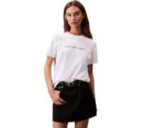 Calvin Klein Jeans A- INST. Logo Classic tee SS LV047C912G - Camiseta gráfica para Mujer, Color Blanco (Blanco Brillante), Talla M, Blanco (Blanco Brillante), M