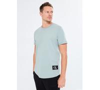 Calvin Klein Jeans Badge Round Hem Tee L Gris