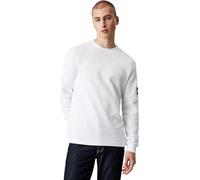 Calvin Klein Jeans Badge Waffle Ls Tee J30j323485 Camiseta de Punto, Blanco (Bright White), L Hombre