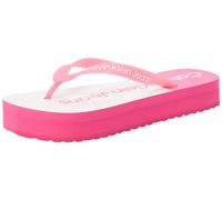 Calvin Klein Jeans Beach Sandal Flatform MONOLOGO YW0YW01617, Chancla Mujer, Rosa (Fucsia Fedora/Bright White), 40 EU