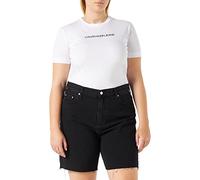 Calvin Klein Jeans Bermuda MOM Short Pantalones, Denim Black, 24W para Mujer