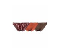 Calvin Klein Jeans Bikini 3Pk, Bragas de bikini, Mujer, STAR STAMP_RED/BURNT EMBERS/CAMEL, S