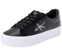 Calvin Klein Jeans Bold Vulc FLATF Low Mix ML MTR YW0YW01492, Zapatillas Deportivas para Mujer, Negro (Black/White), 40 EU