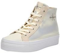 Calvin Klein Jeans Bold Vulc FLATF Mid Mix ML MTR YW0YW01491, Zapatillas Deportivas para Mujer, Blanco (Creamy White), 40 EU