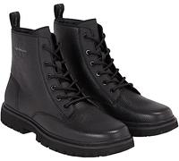 Calvin Klein Jeans Botas de EVA MID con cordones para hombre, LTH YM0YM00751, negro (triple negro), 11 UK, Negro Triple Negro, 45 EU