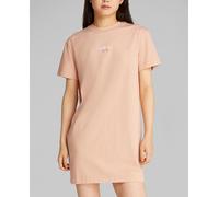 Calvin Klein Vestido Tipo Camiseta Mujer Gradient Monologo tee Corto, Naranja (Dusty Coral), M