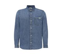 Calvin Klein Jeans- Camisa Azul de Algodón con Botones- Shirts- Hombre- Azul- L- Camisa Azul de Algodón con Botones