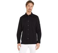 Calvin Klein Jeans Camisa Hombre Badge Shirt Camisa informal, Schwarz (Negro), S