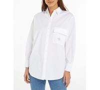 Calvin Klein Jeans Camisa mujer oversized manga larga. Blanco 38 (M)