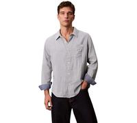 Calvin Klein Jeans Camisas Casuales clásicas LV04RC706G para Hombre, Color Azul (Boardwalk Summer), S, Azul (Boardwalk Summer), S