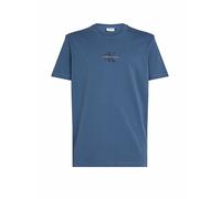 Calvin Klein Camiseta de Manga Corta Hombre Monologo Cuello Redondo, Azul (Vintage Indigo), XL
