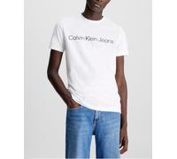 Calvin Klein Camiseta de Manga Corta Hombre Core Institutional Logo Slim tee Cuello Redondo, Blanco (Bright White), M