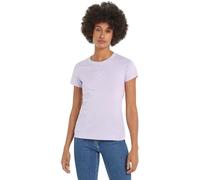 Calvin Klein Jeans Camiseta de Manga Corta Mujer Slim Cuello Redondo, Morado (Pastel Lilac), L