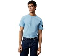 Calvin Klein Jeans Camiseta de Manga Corta para Hombre Badge Regular Cuello Redondo, Azul (Dusk Blue), XL