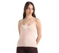 Calvin Klein Jeans Camiseta de tirantes Mujer Strappy Tank Top Slim fit, Rosa, XS
