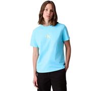 Calvin Klein Jeans Camiseta Estampada SS 20s Classic Logo tee LV047C856G para Mujer, Color Azul (Atmosphere Blue), Talla XL, Azul (Atmosphere Blue), XL
