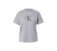 Calvin Klein Camiseta de Manga Corta Mujer Hero Classic Monologo tee con Cuello Redondo, Gris (B30 Grey Heather), XL