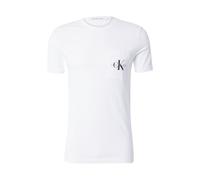 Calvin Klein Camiseta de Manga Corta Hombre Core Monologo Cuello Redondo, Blanco (Bright White), XL