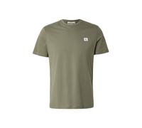 Calvin Klein Jeans Camiseta 'Logo Badge' caqui XS EUR