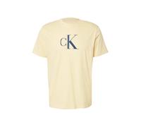 Calvin Klein Camiseta de Manga Corta Hombre Center Monogram Classic de algodón, Amarillo (Sunlight), XXL