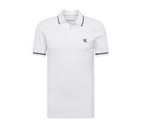 Calvin Klein Polo de Manga Corta para Hombre, Blanco (Bright White), L
