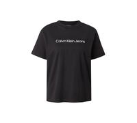 Calvin Klein Camiseta de Manga Corta Mujer Logo Classic Regular Fit, Negro (Black), S