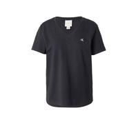 Calvin Klein Camiseta de Manga Corta Mujer Archive Jersey tee con Cuello de Pico, Negro (Black), S