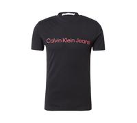 Calvin Klein Camiseta de Manga Corta Hombre Core Institutional Logo Slim tee Cuello Redondo, Negro (CK Black/Salsa), XL