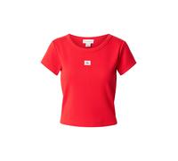 Calvin Klein Jeans Camiseta 'Woven Label Baby' rojo XS rojo