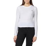 Calvin Klein Jeans CK Embro Badge LS Baby tee, Tops de Punto L/S Mujer, Bright White,