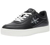 Calvin Klein Jeans Classic Cupsole Low Lace LTH ML YW0YW01527, Zapatillas Deportivas para Mujer, Negro (Black/Bright White), 37 EU