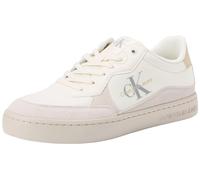 Calvin Klein Jeans Classic Cupsole Low Mix MTL YM0YM01033, Zapatillas Deportivas para Hombre, Beige (Creamy White/Eggshell), 46 EU