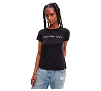 Calvin Klein Jeans Core INSTIT Logo Slim FIT tee J20J220253 Camisetas de Manga Corta, Negro (CK Black), XL para Mujer