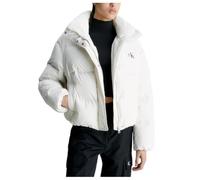 Calvin Klein Jeans Down Soft Touch Label Puffer J20J222235 Chaquetas Acolchadas de Plumas, Blanco (Ivory), L para Mujer