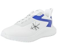 Calvin Klein Jeans EVA Runner Low Lace ML Mix YM0YM00968, Zapatillas Deportivas Hombre, Blanco (Bright White/Sapphire Blue), 46 EU