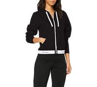 Calvin Klein Jeans Full Zip Hoodie Sudadera con Capucha, Negro (Black 001), XS para Mujer
