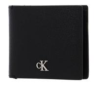 Calvin Klein Jeans Hombre Cartera Mono Bifold piel, Negro (Black), Talla Única