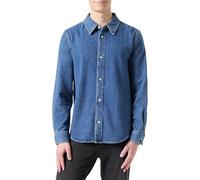 Calvin Klein Jeans Hombres SLIM DENIM SHIRT J30J326026, Denim (Denim Dark), XL