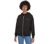 Calvin Klein Jeans Hoodie Mujer con cremallera y capucha, Negro (Ck Black), L