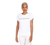 Calvin Klein Jeans Institutional Logo 2-Pack tee T-Shirt, Bright White/CK Black, XL para Mujer