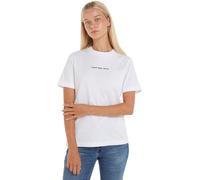 Calvin Klein Jeans INSTITUTIONAL Straight tee J20J221065, Camisetas de Punto de Manga Corta Mujer, Blanco (Bright White), M