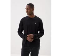 Calvin Klein LS Easy Monogram tee Lv04Rd247G Camisetas, Black (Black), L para Hombre